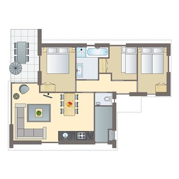 6-Personen-Ferienhaus - Komfort 6B1 in Hof van Saksen